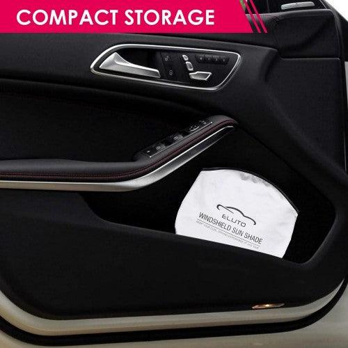 ELUTO Car Windshield Cover, Foldable Sun Shade Visor Protector Blocks UV Rays (Medium 150 x 78cm) - Toytexx ELUTO Car Windshield Cover, Foldable Sun Shade Visor Protector Blocks UV Rays (Medium 150 x 78cm) - Toytexx